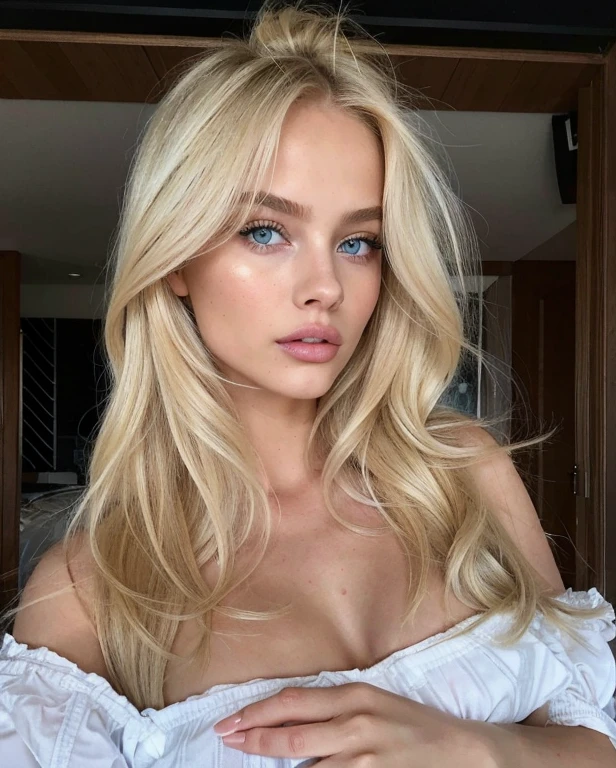 Blonde woman with blue eyes and long blonde hair posing for a photo, one with blonde hair, a beautiful blonde, Yelena Belova, blonde goddess, Portrait of Sophie Mudd, Sidney Sweeney, blonde hair and blue eyes, blonde hair blue eyes, 18 years, Anastasia Ovchinnikova, rubio, shoulder length blonde hair, Julia Gorokhova