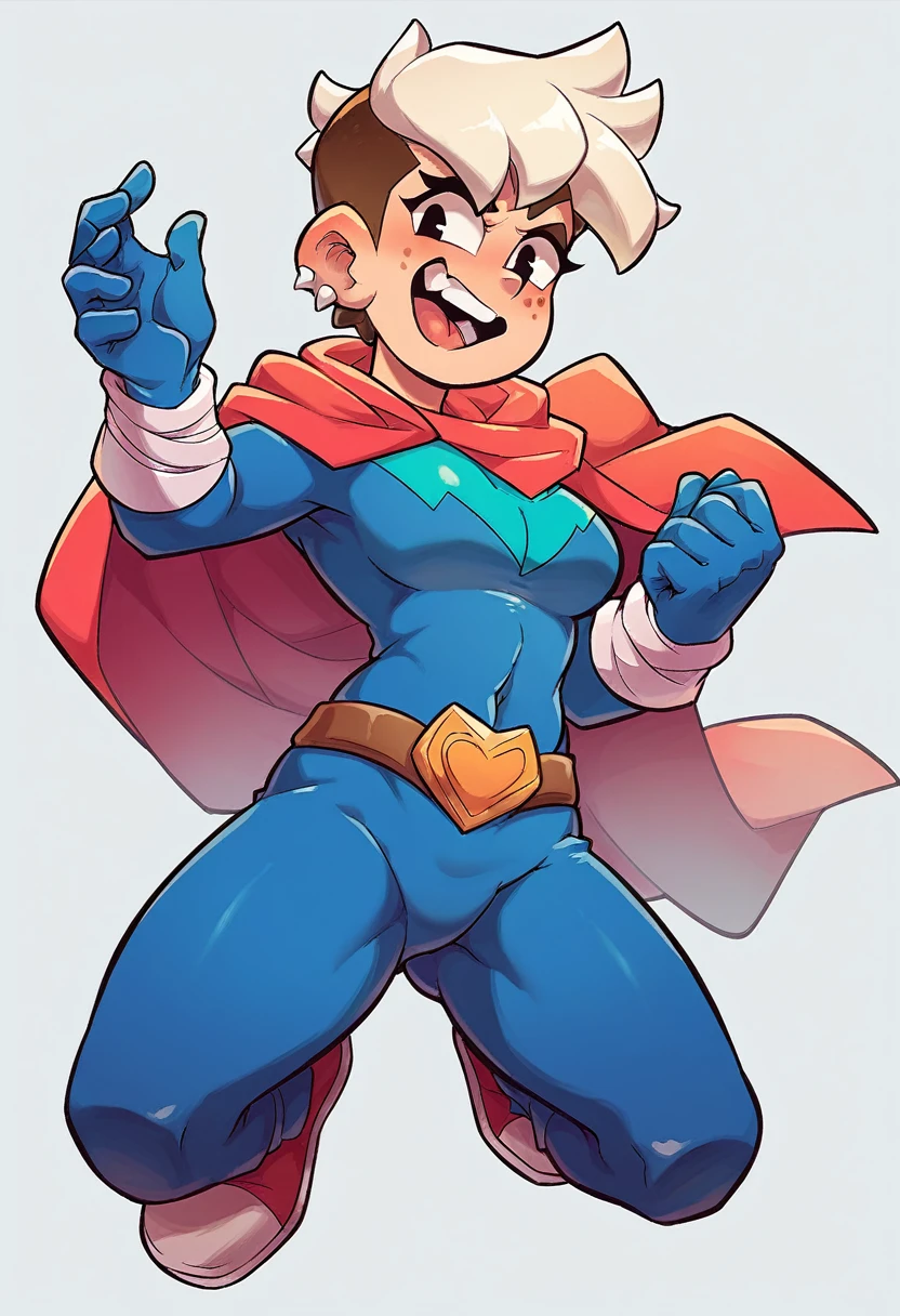 Create a well-detailed superhero costume for the Brawl Stars game