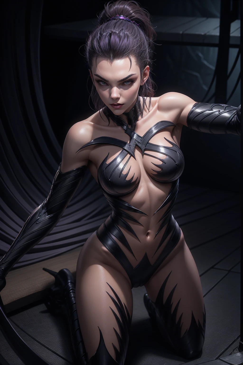 Beautiful Alluring Necromancer Anya Taylor Joy, Bare Skin, Athletic Well Toned Body, Elegant Form, Pale Bare Skin, Inside A Dark Tomb, Barely Clothed, skeletal Armor, Purple Vapors, skeletons grabbing her, skeletons caressing her, Beautiful Face, Ominous Gothic Theme, Digital Art, Extreme Detail, 4k, Ultra Hd, Polished, Beautiful, Hyperdetailed, Intricate, Elaborate, Meticulous, Sharp Focus, Wlop, Character Design, Reflections, Glossy, Digital Illustration, Sensual Pose, Suggestive Pose, Lewd, Full Body Shot, anatomically correct 💖❤💕💋❣