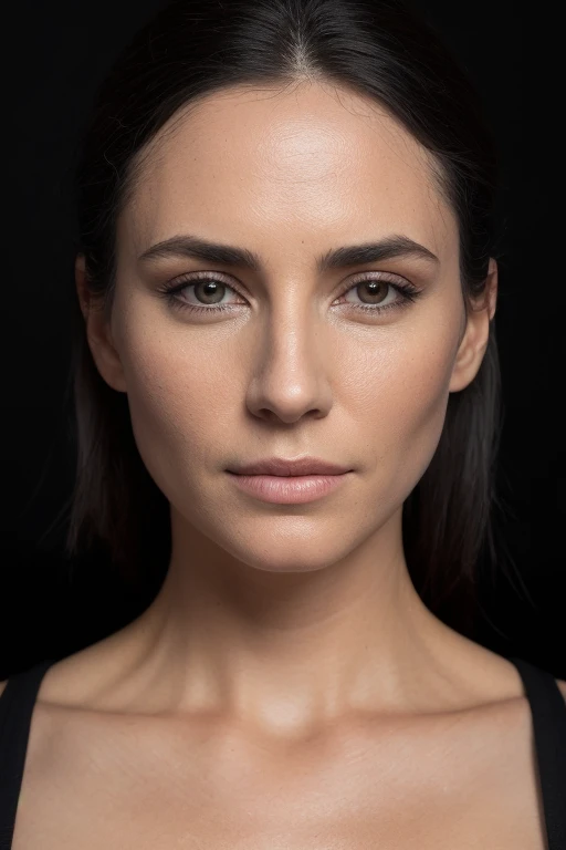 DEN_liv_hewsonMK2,
(headshot:1.2) portrait on a (plain black background:1.2), (headshot:1.2), (face focus:1.1), (facing the camera:1.2), Head in the centre, (eye contact:1.3), (intense stare:1.1), mouth open, (facing straightforward:1.2), (forward facing:1.1), Head, face, Head focus, Head tilted down, looking slightly up at the camera,
bokeh, f1.4, 40mm, photorealistic, raw, 8k, textured skin, skin pores, intricate details epiCRealism