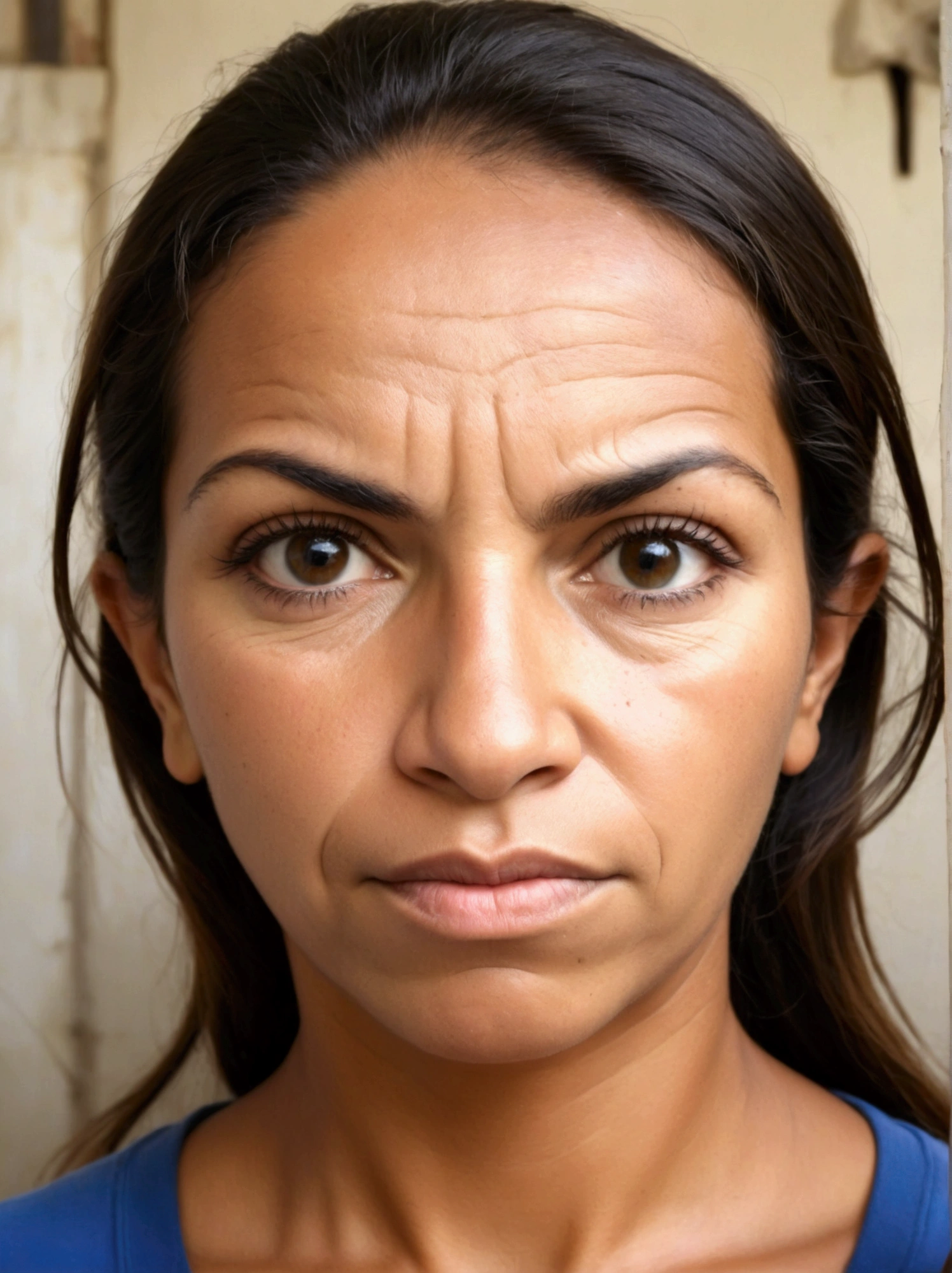 hardworking brazilian face, foto amateur, without being professional, amateur, ugly woman