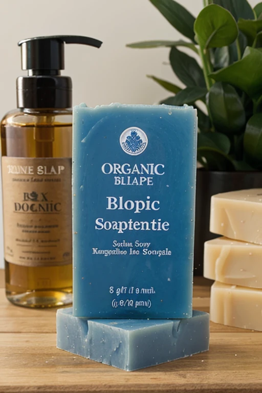 ORGANIC SOAP WITH BLUE LABEL