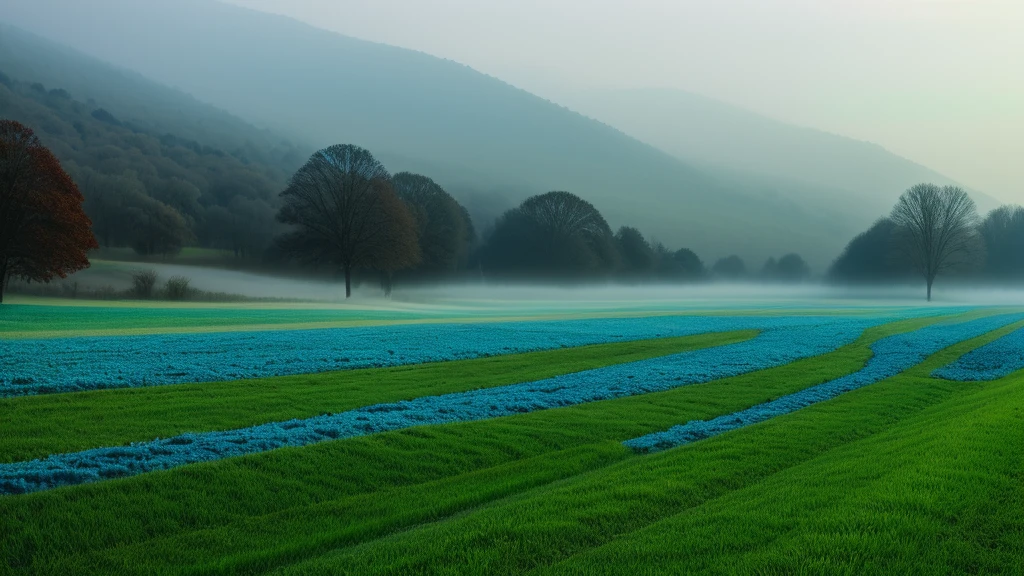 fog like snow of blue, green and red color for landscape background