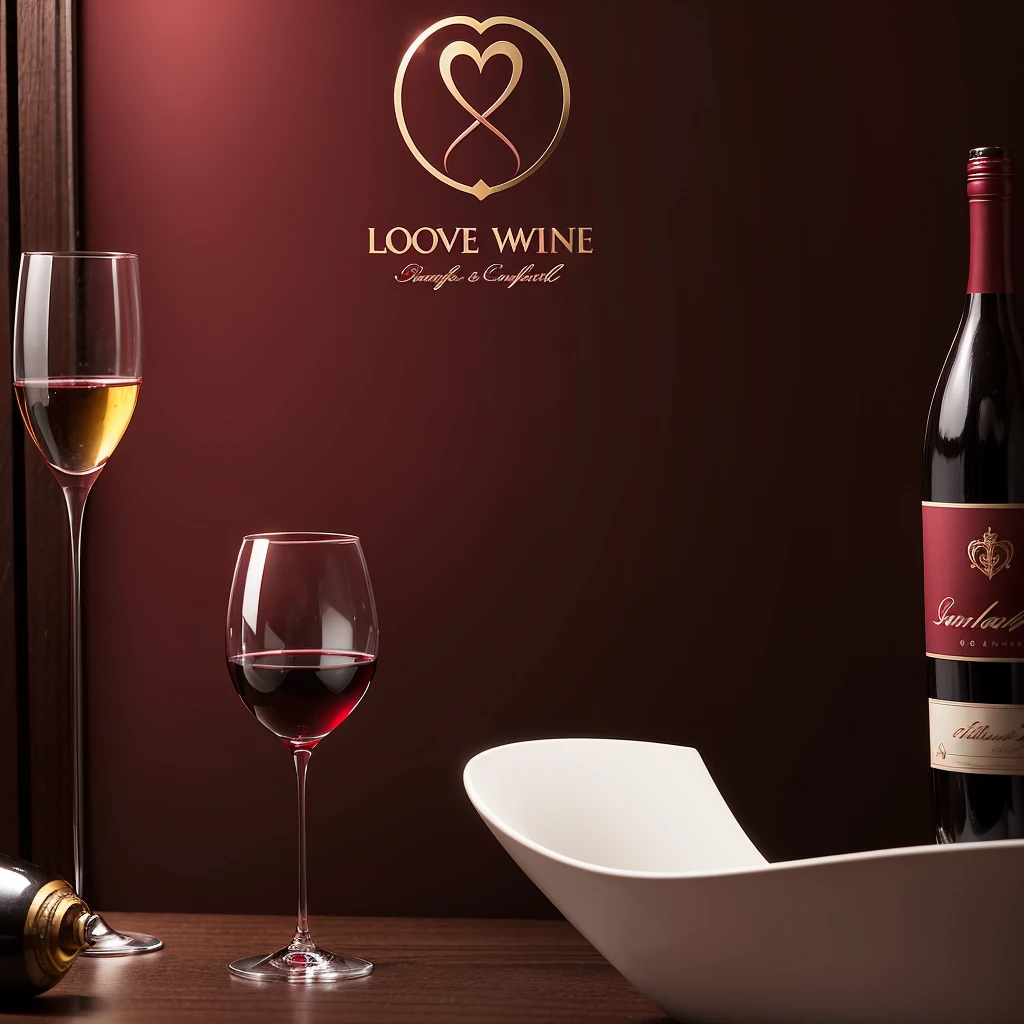Create the following logo image size: 1080x1080
Escrito: lovestruck&Wine cellar
Ícone: A stylized heart surrounding a wine glass, symbolizing the love and passion for wine.
colors: burgundy (red wine color), doradas (For a touch of elegance) and white (for contrast and clarity).
The icon (heart with wine glass) positioned on the left.
the name "lovestruck&Wine cellar" to the right of the icon.
Use thin or shaded borders to give a three-dimensional and sophisticated touch.