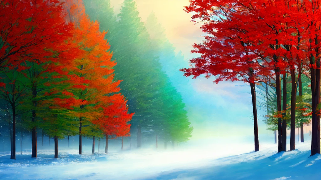 fog like snow of blue, green and red, for a wallpaper
