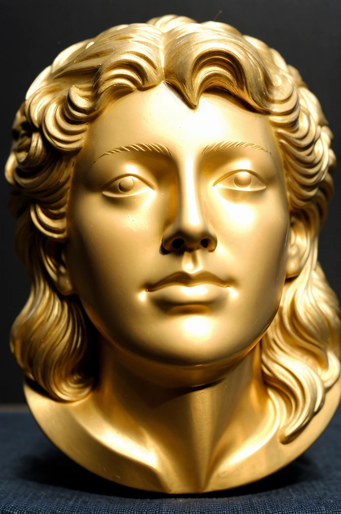 ((best quality)), ((head of'artwork)), (detailed), 1 Guy, delicate features, long wavy brown hair, yeux bruns, 苗条, small, long cils, slightly thick lips, pale skin