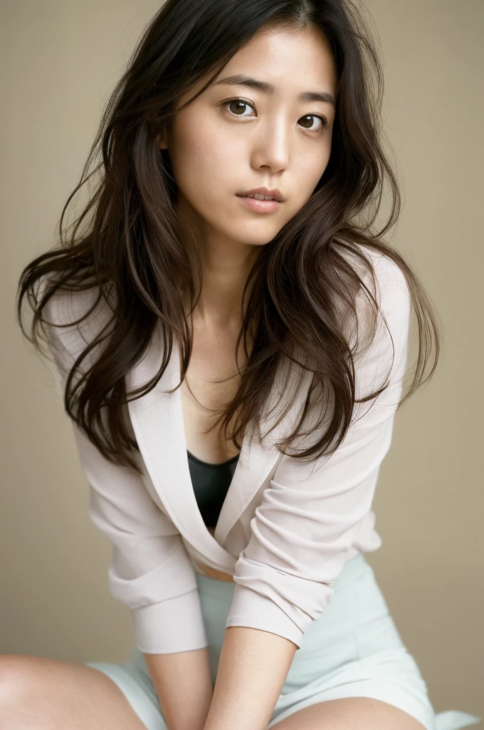 (((One girl,alone))),(Highly realistic photos, High resolution, Detailed face, Beautiful Eyes) Japanese women, 30 years old, Cute Face, Nice body, Medium chest, ,Hairstyle, Take a photo book,Healthy Body,Thighs、Hold the hem of a skirt、turn over、I can see her panties