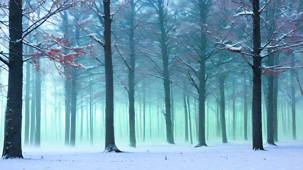 fog like snow of blue, green and red, for a wallpaper without trees without anything
