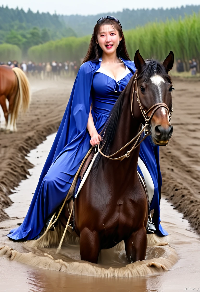 Down the muddy pit,Neighing Horse,(((masterpiece))),(((Highest quality))),((Tabletop:1.4, Highest quality)), (Genuineな写真:1.4), Blue Haori,get caught in a net,Severe,Wearing a cape,cute,
((1 muddy girl knight)),Rodeo,Desperate,don't make eye contact,Round face,Surprised face,panic,tragedy,
(超High resolution:1.2), wonderful, Very detailed CG Unity 8k wallpaper, Very detailed, High resolution,draft horse ridden by japanese cute girl is in heart,tight,Muddy place,beauty,The horse neighs,鎧を着たtragedyの女騎士,sink,In the mud,
Cold Light, Beautiful detailed girl, Droopy eyes,Very detailedな目と顔, Beautiful and exquisite nose, Beautiful and exquisite, The prancing horse on which the girl was riding、Horse and girl stuck in deep muddy pit。:10.0 , Horse falls ,He looks distressed ,Surprised face:2.0,Genuine,Anatomically correct