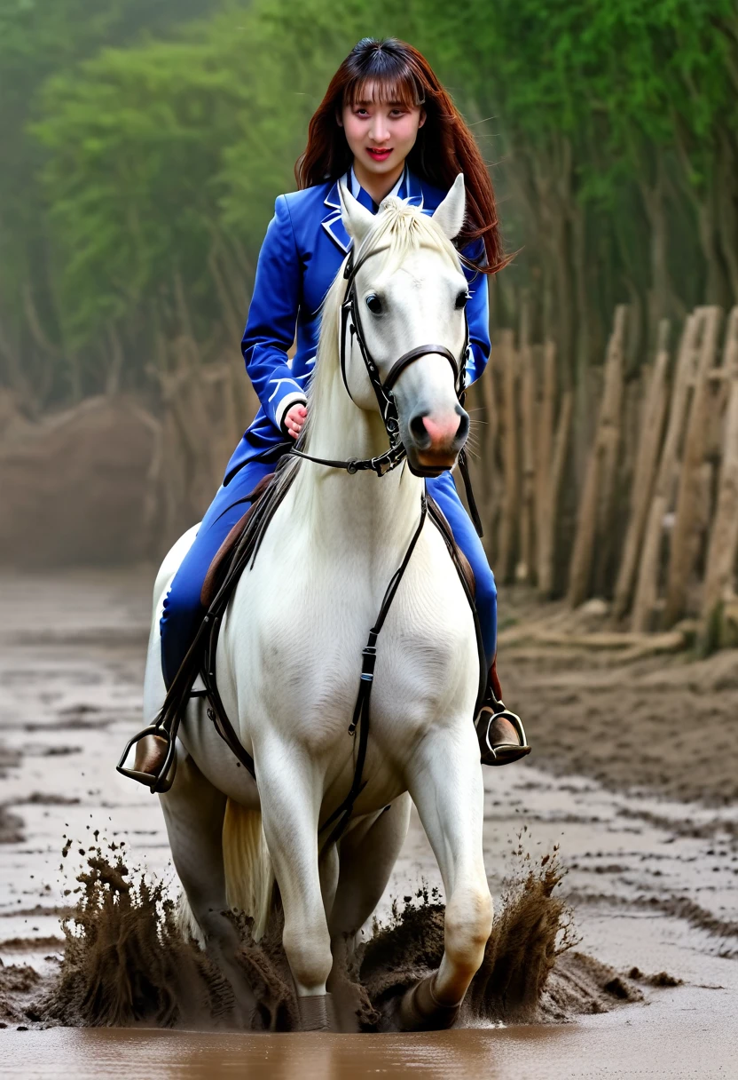 On a muddy slope,Neighing Horse,(((masterpiece))),(((Highest quality))),((Tabletop:1.4, Highest quality)), (Genuineな写真:1.4), Blue Haori,get caught in a net,Severe,Covered with thorns,
((1 muddy beauty knight)),Rodeo,Desperate,don&#39;t make eye contact,Round face,Surprised face,panic,tragedy,
(超High resolution:1.2), wonderful, Very detailed CG Unity 8k wallpaper, Very detailed, High resolution,draft horse ridden by japanese かわいい girl is in heart,tight,Muddy place,beauty,The horse neighs,鎧を着たtragedyの女騎士,sink,In the mud,
Cold Light, Beautiful detailed girl, Droopy eyes,Very detailedな目と顔, Beautiful and exquisite nose, Beautiful and exquisite, The prancing horse on which the girl was riding、Horse and girl stuck in deep muddy pit。:10.0 , Horse falls ,He looks distressed ,Surprised face:2.0,Genuine,Anatomically correct
