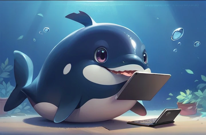 A whale cried over his damaged tablet 