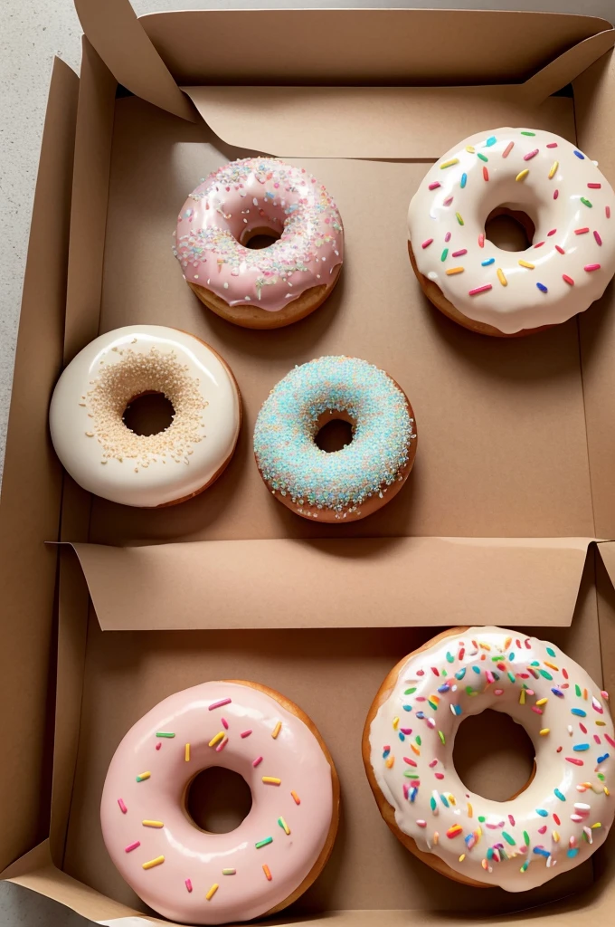 Image of donuts coming out of the box laughing 