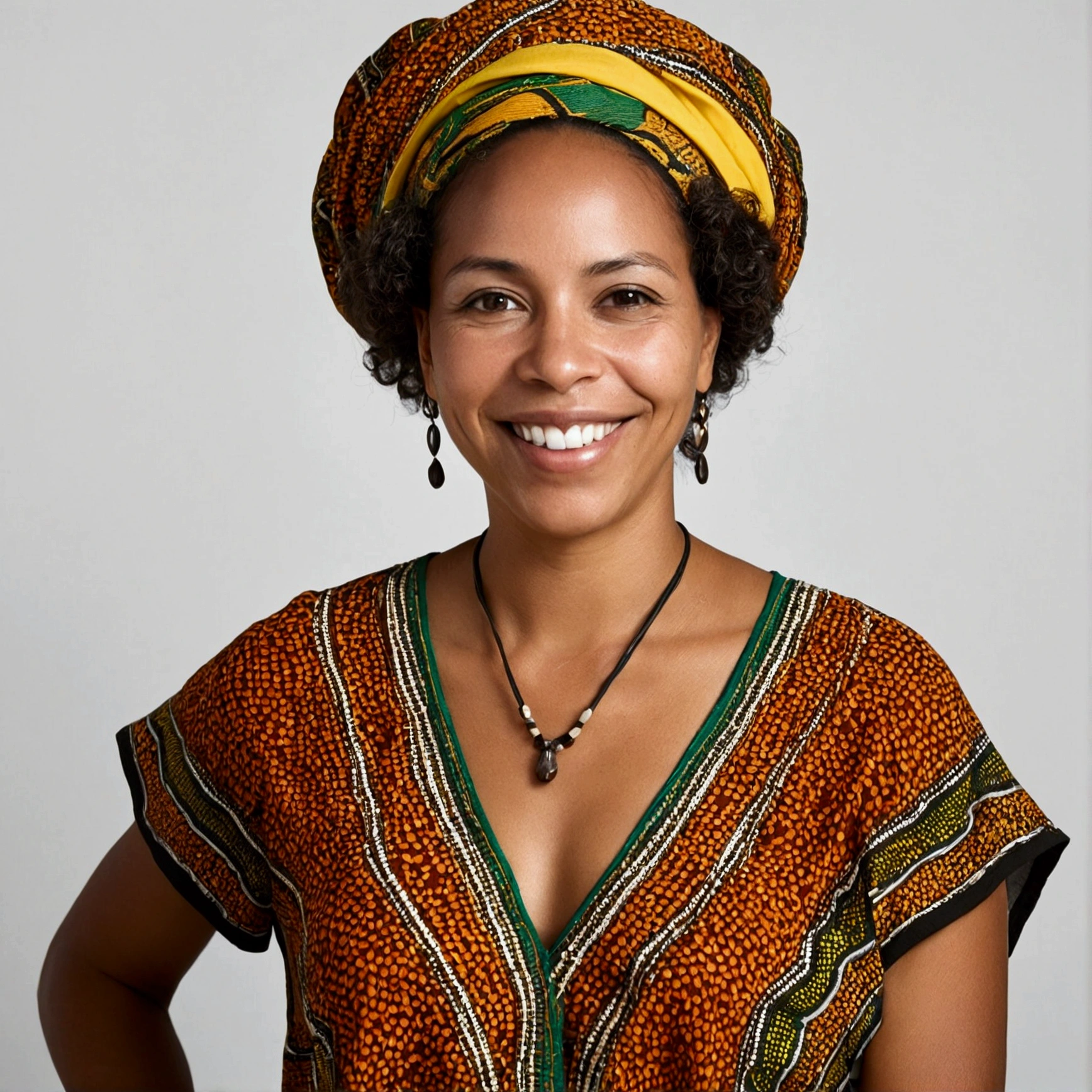 Woman, African descendent, Brazilian, worker, glad, humble
