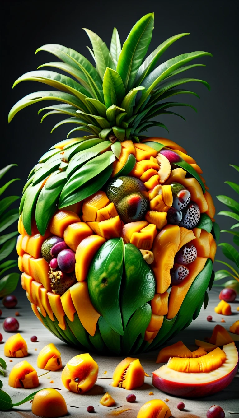 hyper detailed masterpiece MANGO,dynamic,awesome quality,floating liquid plant,ral-passion fruit,photorealistic,cinematic lighting,3d,highly detailed,intricate details,ultra-realistic,ultra-detailed,hyperrealistic,hyper-realistic,octane render,4k,8k,highly detailed description,sharp focus,extremely detailed,professional digital art,concept art,studio lighting,physically-based rendering,volumetric lighting,vibrant colors,natural colors,realistic textures,vivid colors,dramatic lighting
