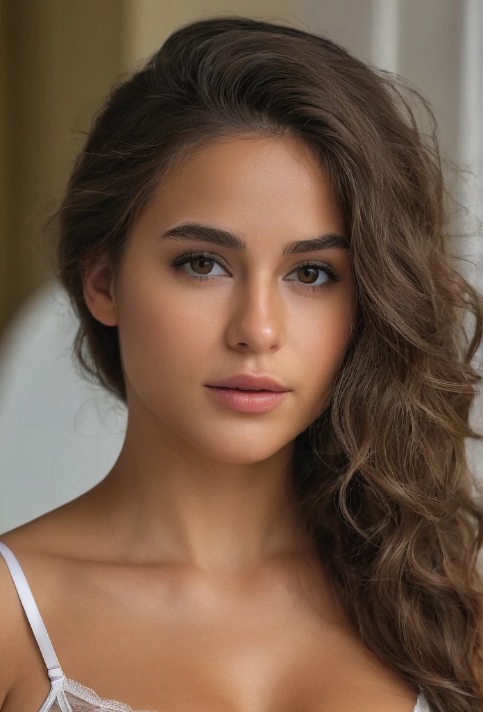 Beautiful Réunionnaise girl, face detail, perfect figure , lingerie,Youth, Top body photo, big natural tits, Detailed hair, Skin texture, Skin realism, Sharp focus, Highly detailed, Best quality, 4k , Masterpiece, Realistic, Professional photography, Raw photo