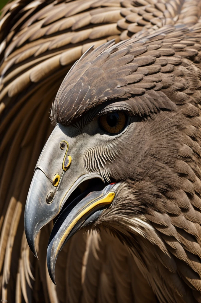 Une visage d'aigle qui fait peur et qu'il est aussi beau