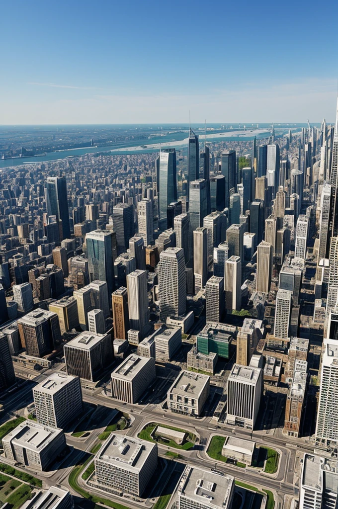 Create an image of a wide-angle city for a comic