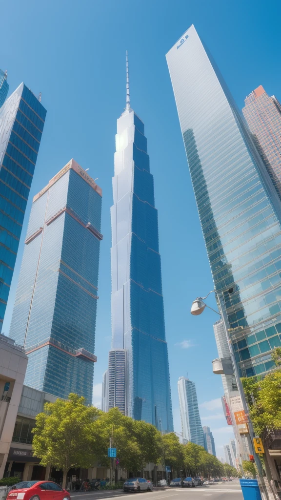 Colorful、Skyscraper-like buildings