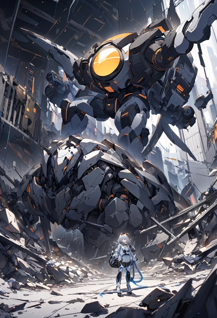 Futuristic space prison battle scene。Sailor suit female prisoner、Giant monster、A humanoid guard in a stylish space suit lies as a defeated soldier.。The stage is vast and wide、Heavy, oppressive lighting accentuates the chaotic aftermath.。Destroyed buildings and rubble、Prison conditions are also suffering。The only movement is from a futuristic cleaning robot、Metallic color scheme、Equipped with multiple cameras and sensors、Clean up the mess while hovering smoothly、It highlights the eerie silence that follows the chaos.。
Futuristic space prison battle scene。Sailor suit female prisoner、Giant monster、A humanoid guard in a stylish space suit lies as a defeated soldier.。The stage is vast and wide、Heavy, oppressive lighting accentuates the chaotic aftermath.。Destroyed buildings and rubble、Prison conditions are also suffering。The only movement is from a futuristic cleaning robot、Metallic color scheme、Equipped with multiple cameras and sensors、Clean up the mess while hovering smoothly、It highlights the eerie silence that follows the chaos.。