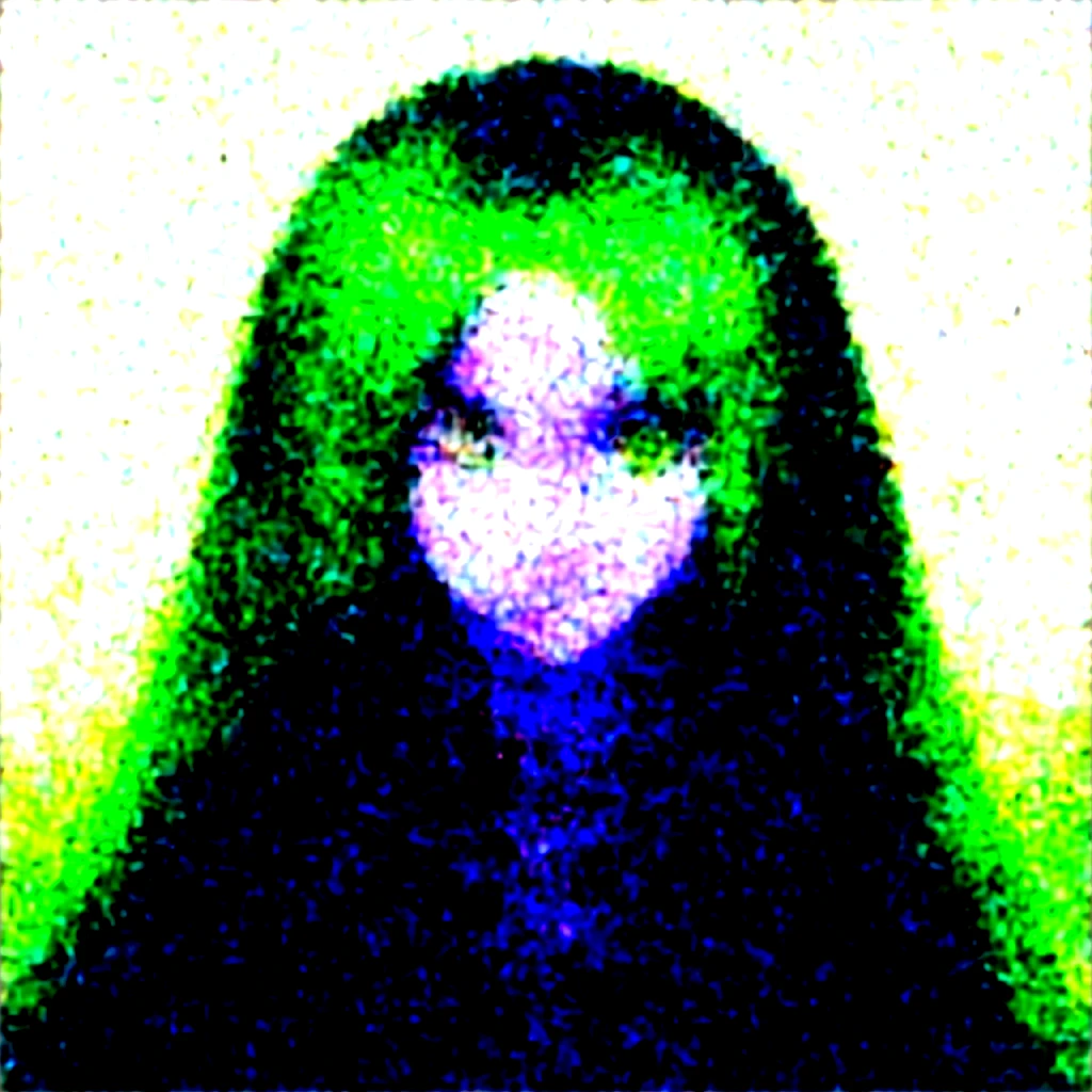Anime Girl, heterochromia, (green right eye and purple left eye), Detailed eyes, Best Quality,
1 girl, Only, hairstyle on、vestments、Green throughout with intricate details (1girll,solo,Long straight hair,Sharp face,depth of fields,Think left