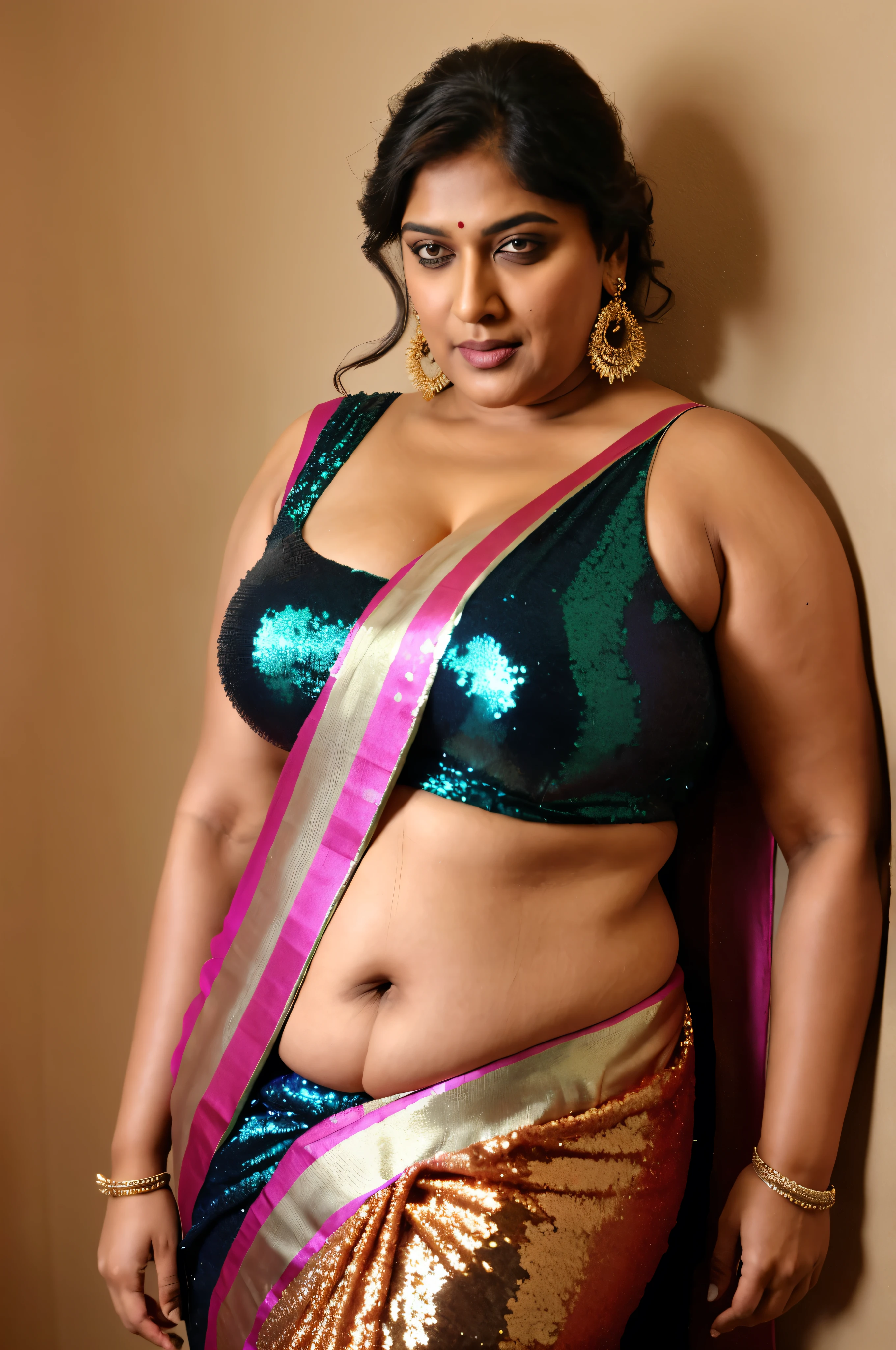 Sexy fat plus size indian bhabhi, 60 years old Woman, big Indian mommy, horny mommy, hot Amma, big Indian aunty bhabhi, wide body , heavy figure, sleeveless blouse, desi hot aunty, looks like Kriti Sanon, wearing sleeveless saree blouse, sexy sequin saree, bold saree fashion, bong saree fashion, bold hot photoshoot, sexy sequin saree, she has fleshy arms and fat wide belly, sexy armpits, showing her attractive fleshy figure, high quality skin, skin pores, skin texture, deep juicy navel, sexy navel folds, fleshy figure, jiggly belly, hyper realistic skin, RAW Foto, thick juicy figure,