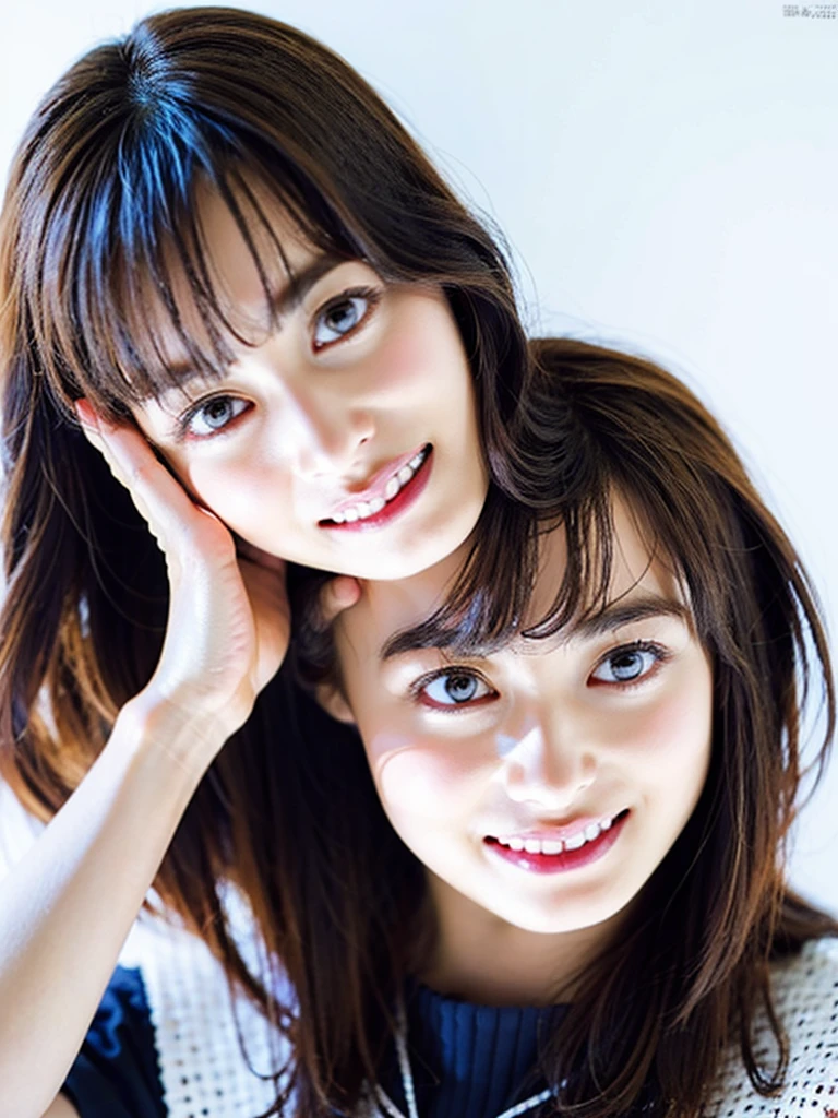 Highest quality、8k、oil、Bust Shot、Frame In、Pure white wall background、woman1people、high school student、Sailor suit、Short sleeve、Black pleated skirt、mini skirt、Hands on hips、smile、Brown Hair、Bob Hair、
