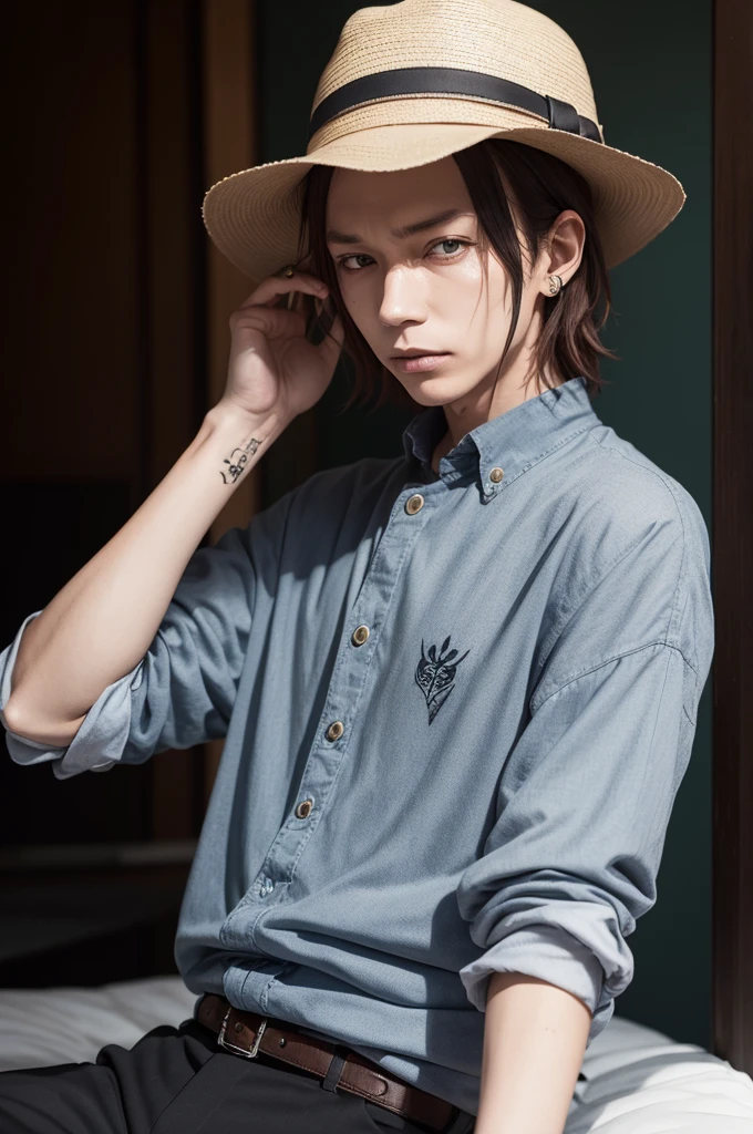 Create a hat tattoo of the character Chuuya Nakahara
