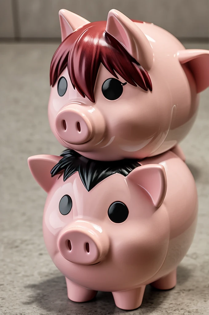 Shoto todoroki in the shape of a pig piggy bank 