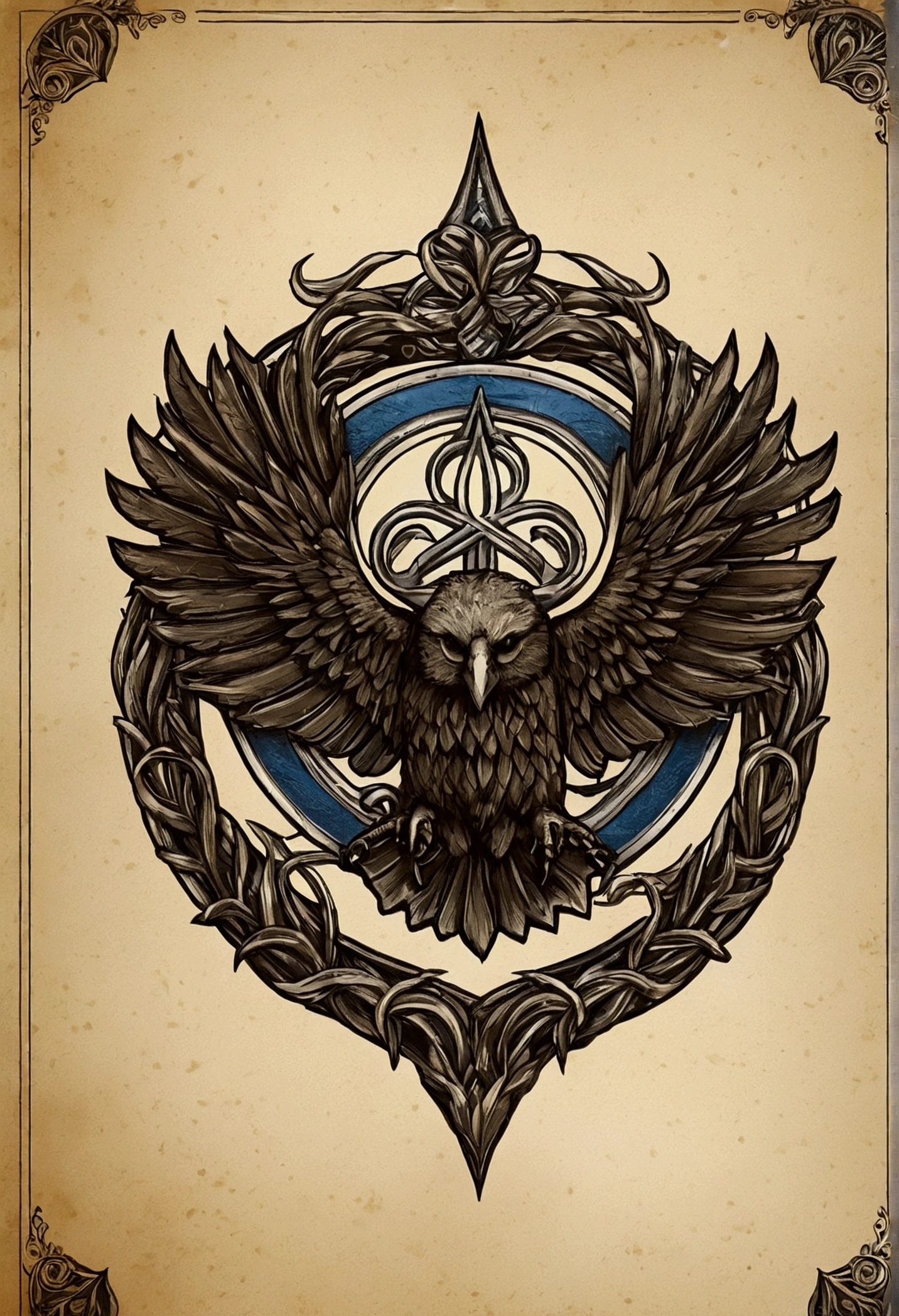 Draft of the cover of the emblem collection, current, high quality
