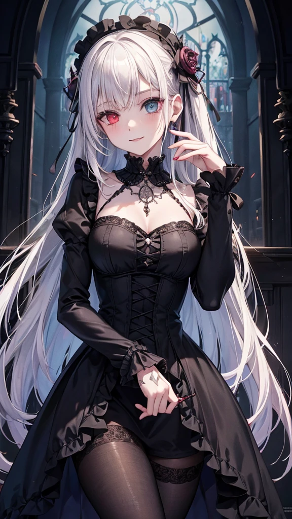 ((masterpiece )), (top quality), (best quality), ((ultra-detailed, 8k quality)), Aesthetics, volumetric lighting, (detailed line art), 
BREAK, 
highly detailed of a beautiful lady, (1girl), perfect face, details eye, long hair, Blunt bangs, (hair between eye), black hair, red eyes, eyelashes, eyeshadow, pink eyeshadow, light smile, design art by Artgerm, by Kawacy, By Yoshitaka Amano,
BREAK,
portrait, princess in a black outfit, victorian goth princess, headdress, indoors, ((antique victorian mansion)), dusty, dimly lit, candleholders, covered in cobwebs, cowboy shot, dynamic angle, side table, dangling her feet, sleepy eyes, tired expression, utmost boredom, looking at viewer, rests her chin on her hand, (graphic background, (plain background)), correct anatomy, amano yoshitaka, webbedtech, fuzzy organic webs, eroguronansensu, horror, Goat, gothic artstyle,
BREAK, 
((perfect anatomy)), nice body, medium breast, extremely detailed finger, best hands, perfect face, beautiful face, beautiful eyes, perfect eyes, perfect fingers,