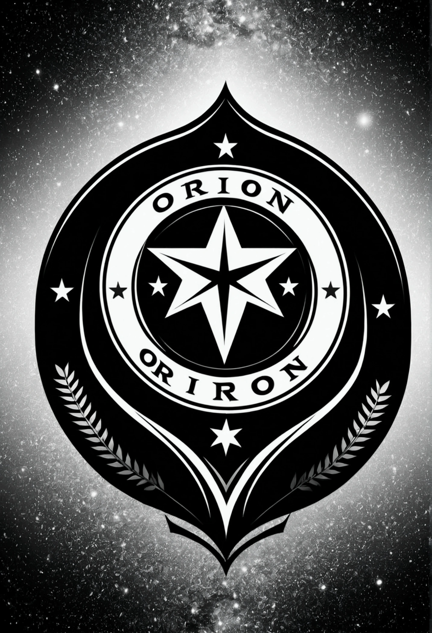 Black and white Orion logo for a sports school 