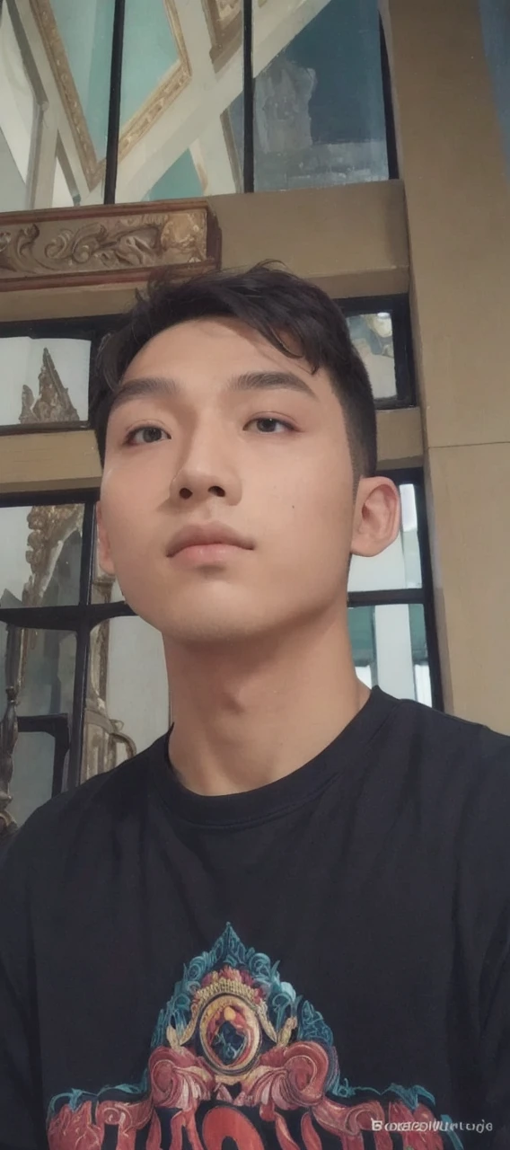 ((masterpiece)),((bestquality)),8k,high detailed,ultra-detailed, depth of field, wide angle,1boy, male focus, solo, handsome face, Neutral Expression, Stylish Pose, volumetric lighting,stare,real skin texture,Midium shot,