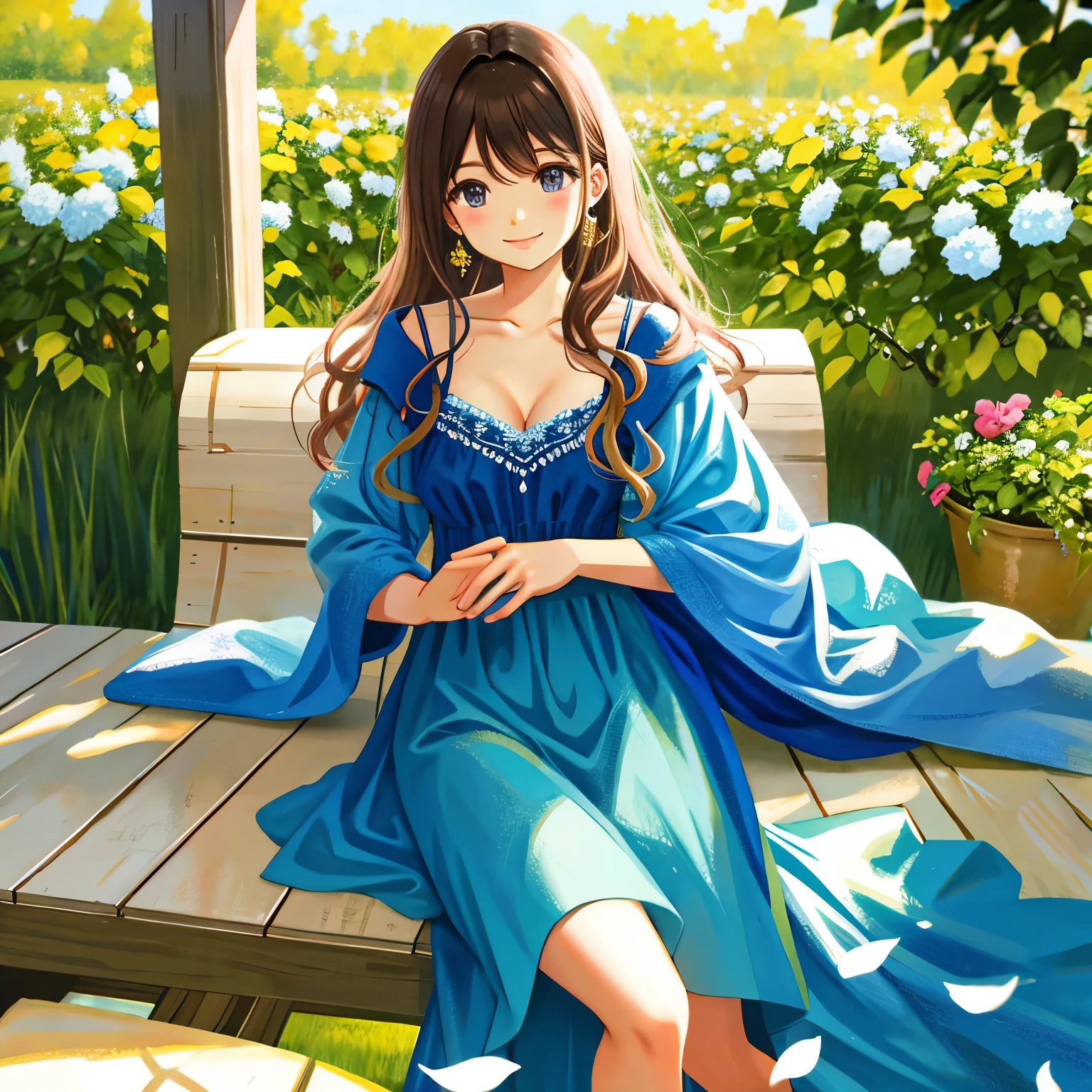・SEAART用AIプロンプト
Illustration Enhancement: (((masterpiece, best quality))), (((ultra-detailed))), ultra high resolution, (((Top Quality photorealistic Illustration))), (((Super Definition))), (((cute illustration:1.3))), (((high Saturation:1.2))), (((detailed beautiful face and eyes))), (((an extremely delicate and beautiful))), (((nice hands, perfect hands))), (((appropriate posture))), (((appropriate configuration))), (((ideal ratio body proportions)))
BREAK
Theme: A figure that blesses and protects peace, tranquility, and the improvement of living standards
BREAK
Number of People: (((ultra-ultimate beautiful)))
BREAK
Face Details: Gentle smile, calm expression, sparkling eyes
BREAK
Movement Details: Sitting quietly, relaxed posture
BREAK
Emotions and Expressions: Happiness, tranquility
BREAK
Viewpoint: Front view
BREAK
Composition: Character in the center, nature spreading in the background
BREAK
Background Details: Park bench with greenery, indicative of sunset/sunrise lighting. The background includes trees and foliage, with warm sunlight filtering through, creating a serene and peaceful atmosphere.
BREAK
Clothing Details: Simple and elegant dress, soft colors
BREAK
Body Type: Cleavage, waist, feminine curves
BREAK
Hair Style and Color: Long wavy hair, soft brown
BREAK
Possessions: Small book (symbol of peace), bouquet of flowers (symbol of tranquility), key (symbol of improvement in living standards)
BREAK
Light and Shadow: Soft light and shadow, natural shading
BREAK
Color Scheme: Gold, blue, green (main), light blue, yellow, silver, deep red, pink, wine red, dark brown, light purple
BREAK
Ratio (Character and Background Perspective): Character centered, background spreading out
BREAK
Illustration Size: 768×768
BREAK
Illustration Atmosphere: Calm and peaceful, relaxed atmosphere
BREAK
Worldview: Realistic with fantastical elements
BREAK
Style: Realistic with artistic touch
BREAK
Power Words: "**Creative Innovation**, **Unique Visual Elements**, **Cultural Sens