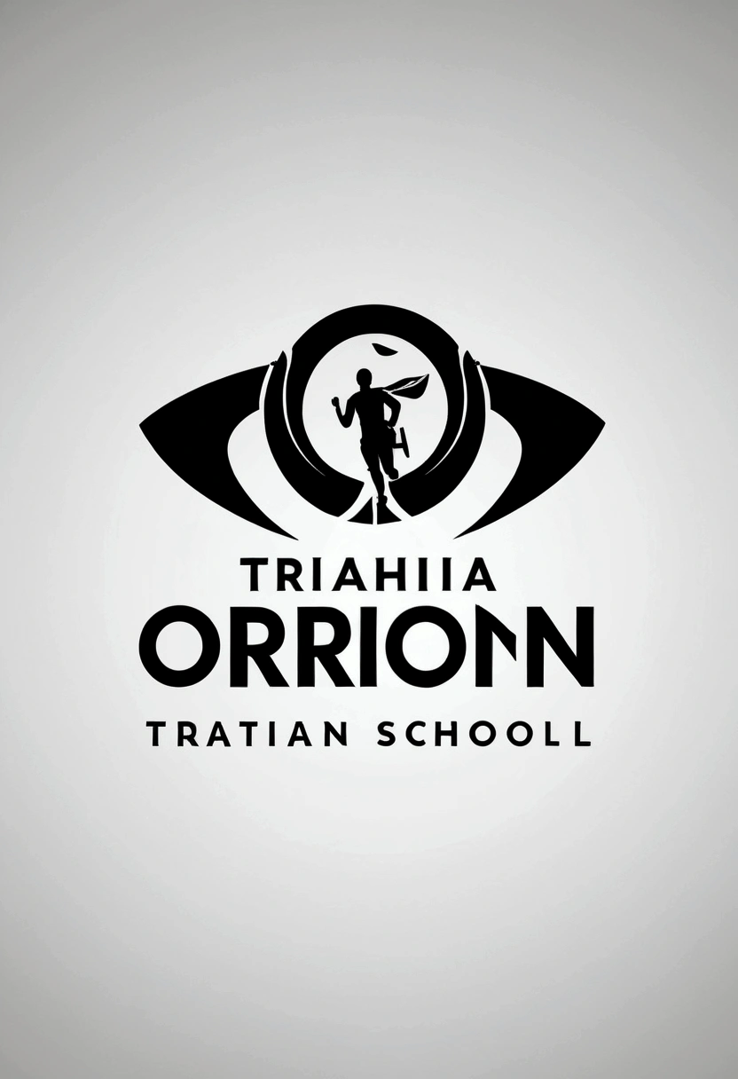 Black and white Orion logo for a minimalist triathlon school 