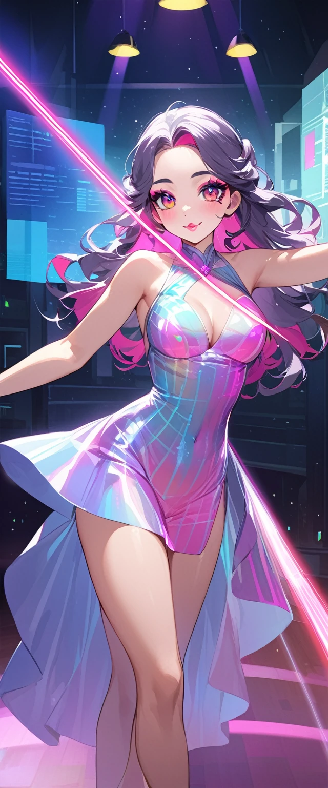 ((Highest quality、masterpiece、Anime Style、Highest quality、High resolution、8k、detailed、ultra-detailed:1.3))、Long legs、Sharp focus:1.2, Beautiful woman with perfect figure:1.4、(smile:1.2), double eyelid、30-year-old woman、Sexy pose、((((Shut your mouth.、One Woman、ワンピース:1.5)))),The background is tokyo