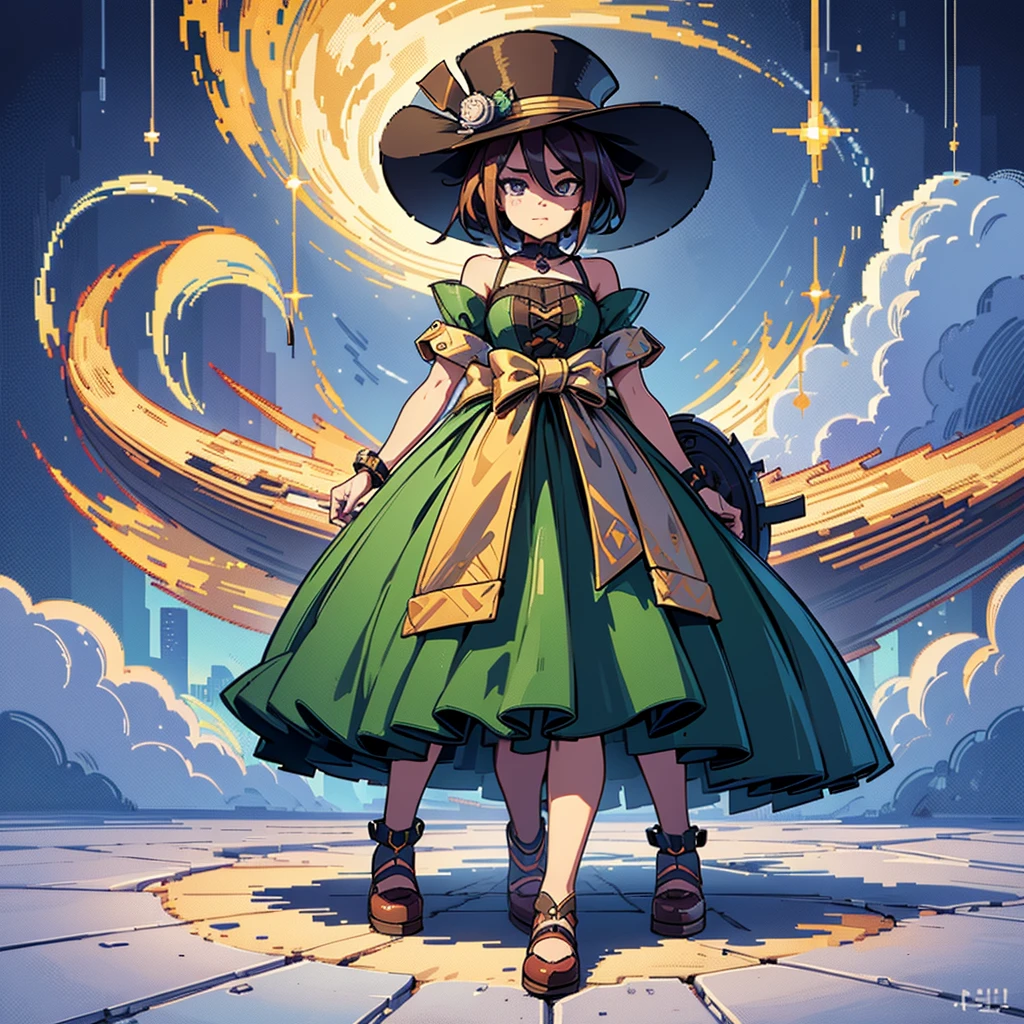 a close-up of a pixel art style image of a person in a hat, Spritesheet, sprite sheet, Sprites, 2 d Sprites, set of high quality hd Sprites, full body sprite, psd Spritesheet, ator 2d, characters 8k symmetrical, with familiar Sprites, female protagonist 👀 :8, sprite de pixel art