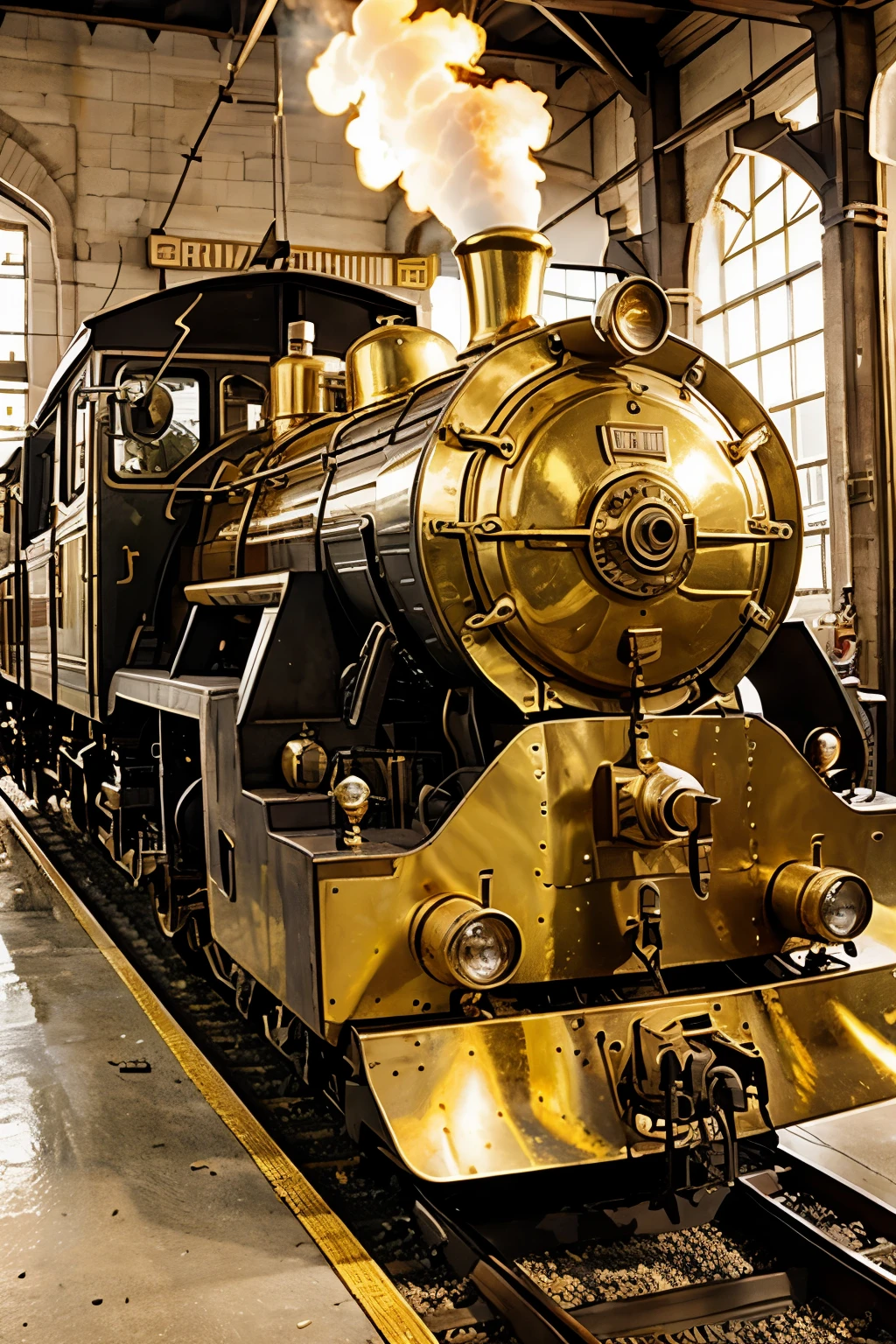 locomotive made of gold