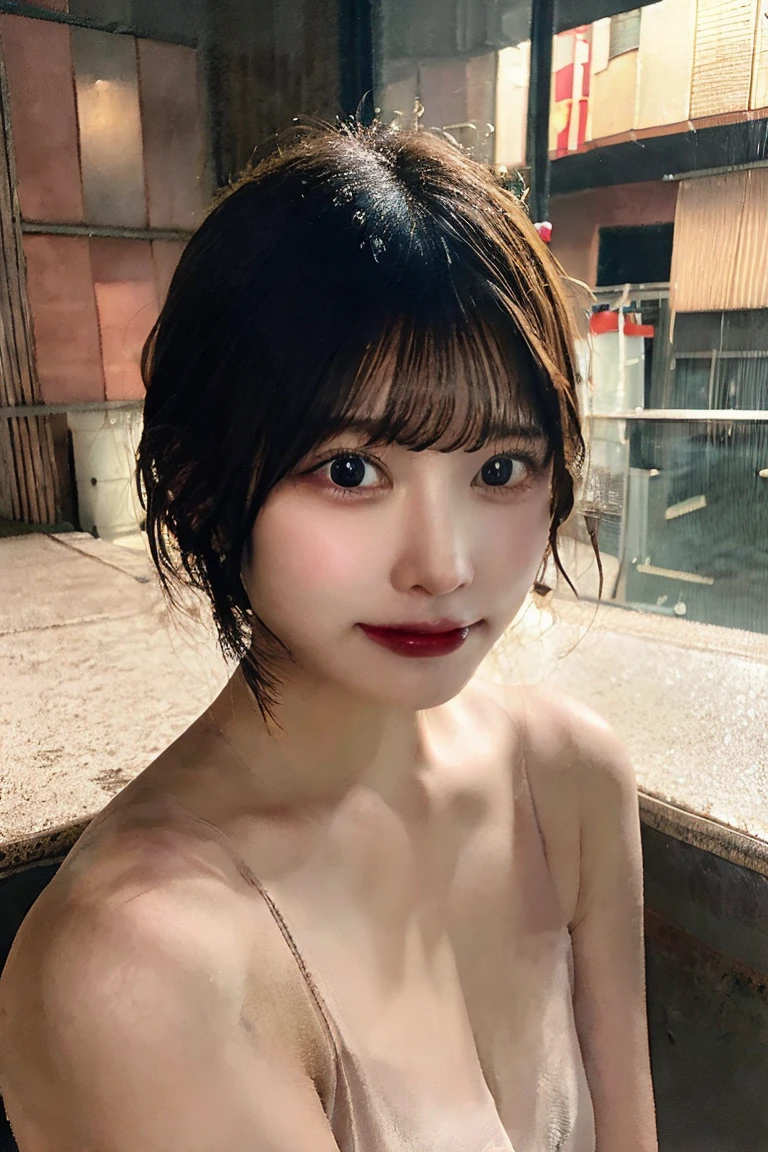 nsfw,one woman,nude,wariza,wet body,thin,cute face,moaning,very short hair,black hair,hospital,high quality,photorealistic,highly detailed,japanese,beautiful woman