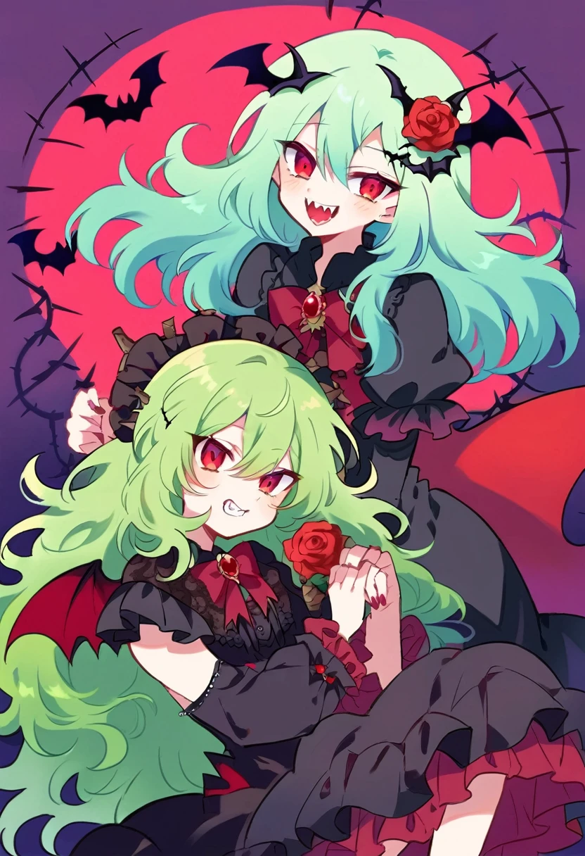 Maki y tatsumaki con las piernas abiertas mostrando sus vaginas