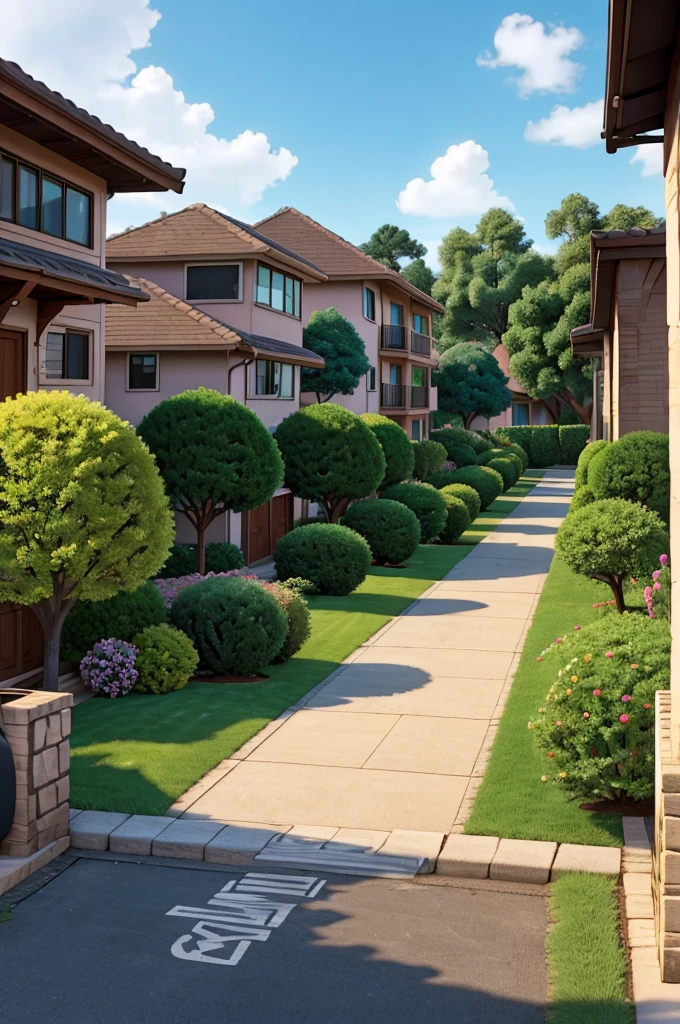 Generate the image of a peaceful neighborhood