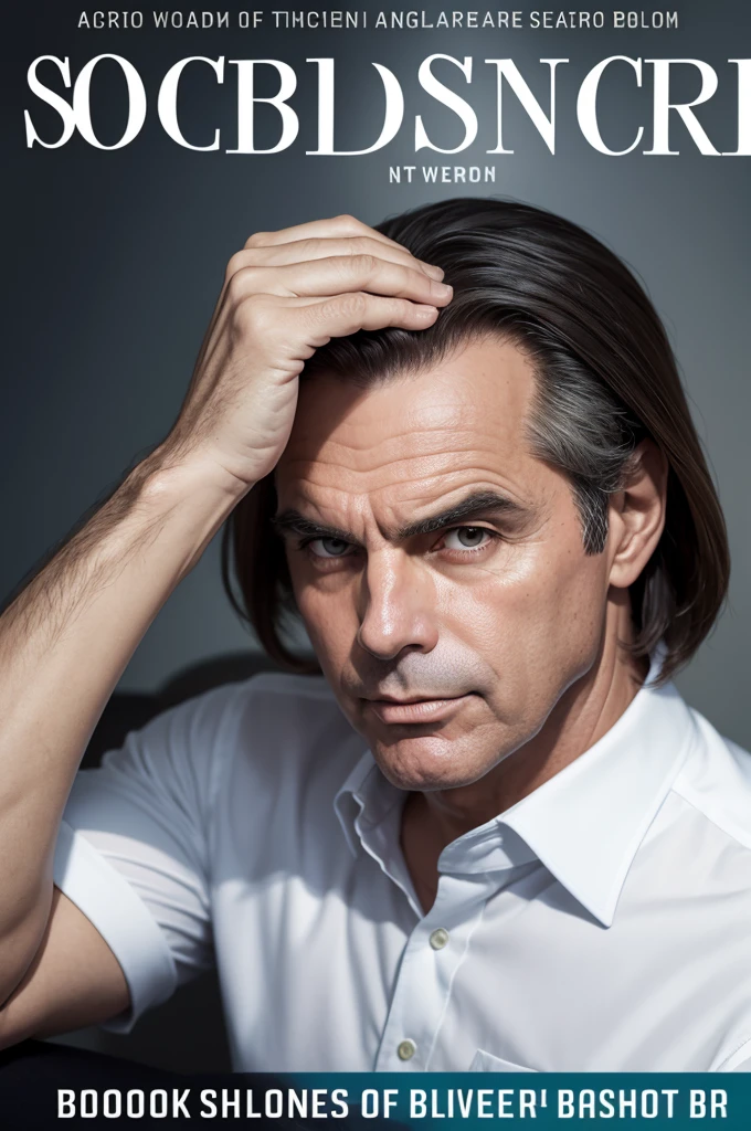 book cover with the title “Secrets of Bolsonaro's leadership” with a photo of Jair Messias Bolsonaro black background and details and writing in yellow green In Brazilian Portuguese please