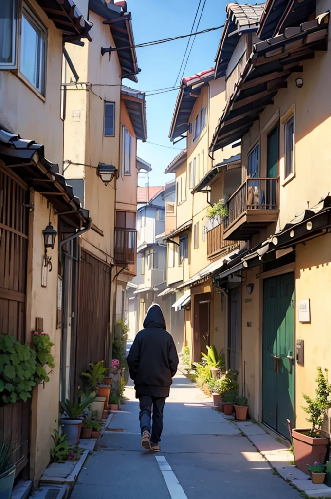 Create the image of a peaceful neighborhood