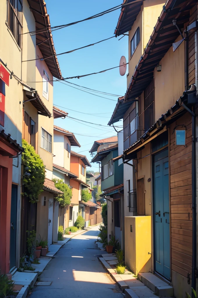 Create the image of a peaceful neighborhood