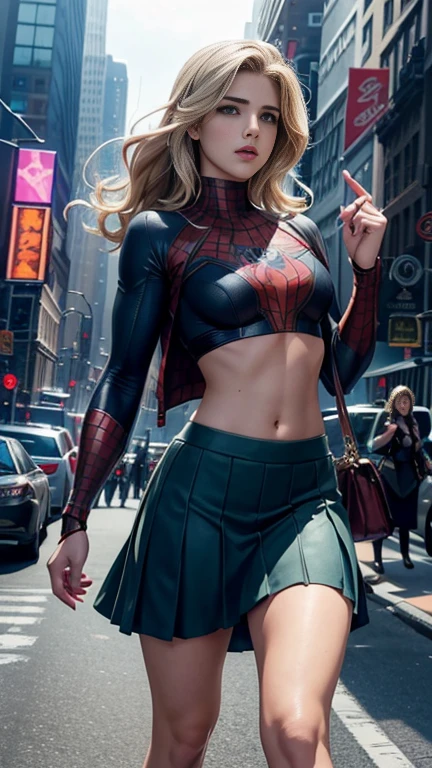 Emily Bett Rickards、マーベルコミックの映画Poster、so beautiful、Movies about Spider-Man、sexy、whole body、Wearing a skirt、Premiere Date、Poster、belly buttonを突き出す、new york、She&#39;s wearing a ripped Spiderman suit、The suit is torn、Wearing a skirt、Red and black color scheme、dynamic、masterpiece、Highest quality、Super detailed、Very detailed、Delicate and beautiful shine、Ultra-high resolution、Cinematic、break、breakドロップ、(Torn clothes:1.5)、(Wet clothes:1.4)、Bare shoulders、Real Rain、Wet Hair、belly button、Exposed Skin、sexyな肩を披露