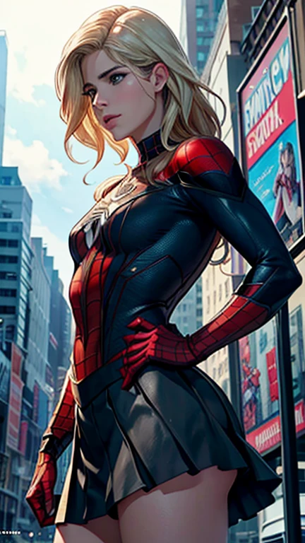 Emily Bett Rickards、マーベルコミックの映画Poster、so beautiful、Movies about Spider-Man、sexy、whole body、Wearing a skirt、Premiere Date、Poster、belly buttonを突き出す、new york、She's wearing a ripped Spiderman suit、The suit is torn、Wearing a skirt、Red and black color scheme、dynamic、masterpiece、Highest quality、Super detailed、Very detailed、Delicate and beautiful shine、Ultra-high resolution、Cinematic、break、breakドロップ、(Torn clothes:1.5)、(Wet clothes:1.4)、Bare shoulders、Real Rain、Wet Hair、belly button、Exposed Skin、sexyな肩を披露