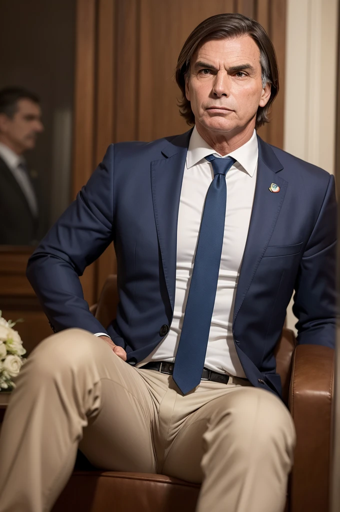 Photo of President Jair Messias Bolsonaro in the impressionist version