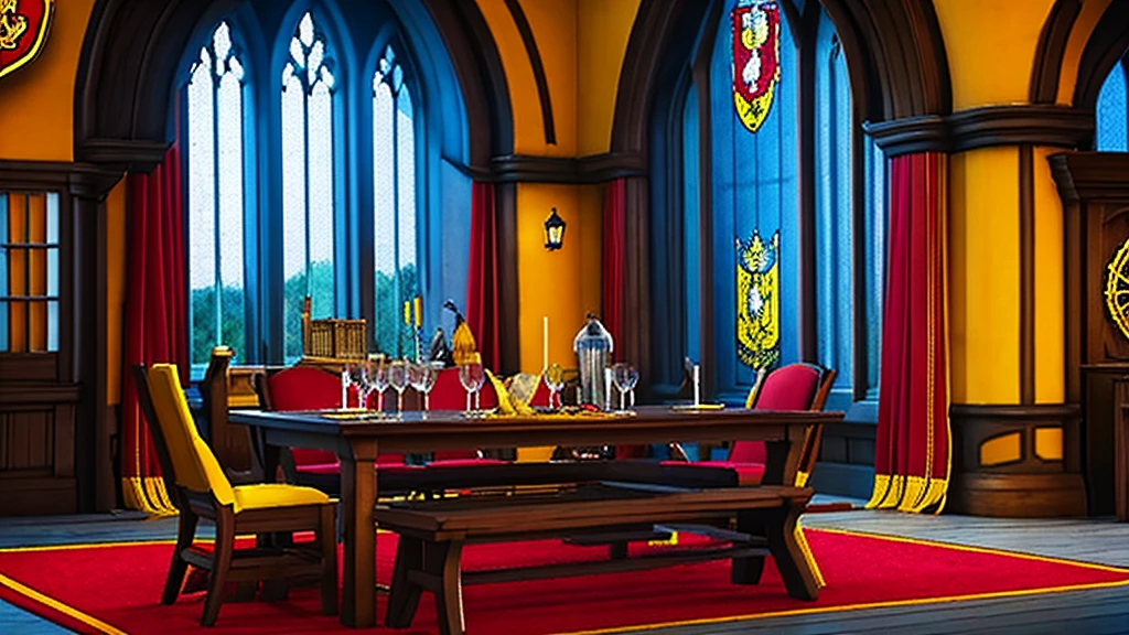 masterpiece,Highest quality,Realistic illustrations,Classic,Fantasy Full HD,Wide々,Arched Windows,navy red carpet,red and yellow silk hangs on the walls,machine,Chair,Book棚,Quill pen,Book,Hermione Jean Granger
« Gryffindor Common Room» «Harry Potter Movie World»