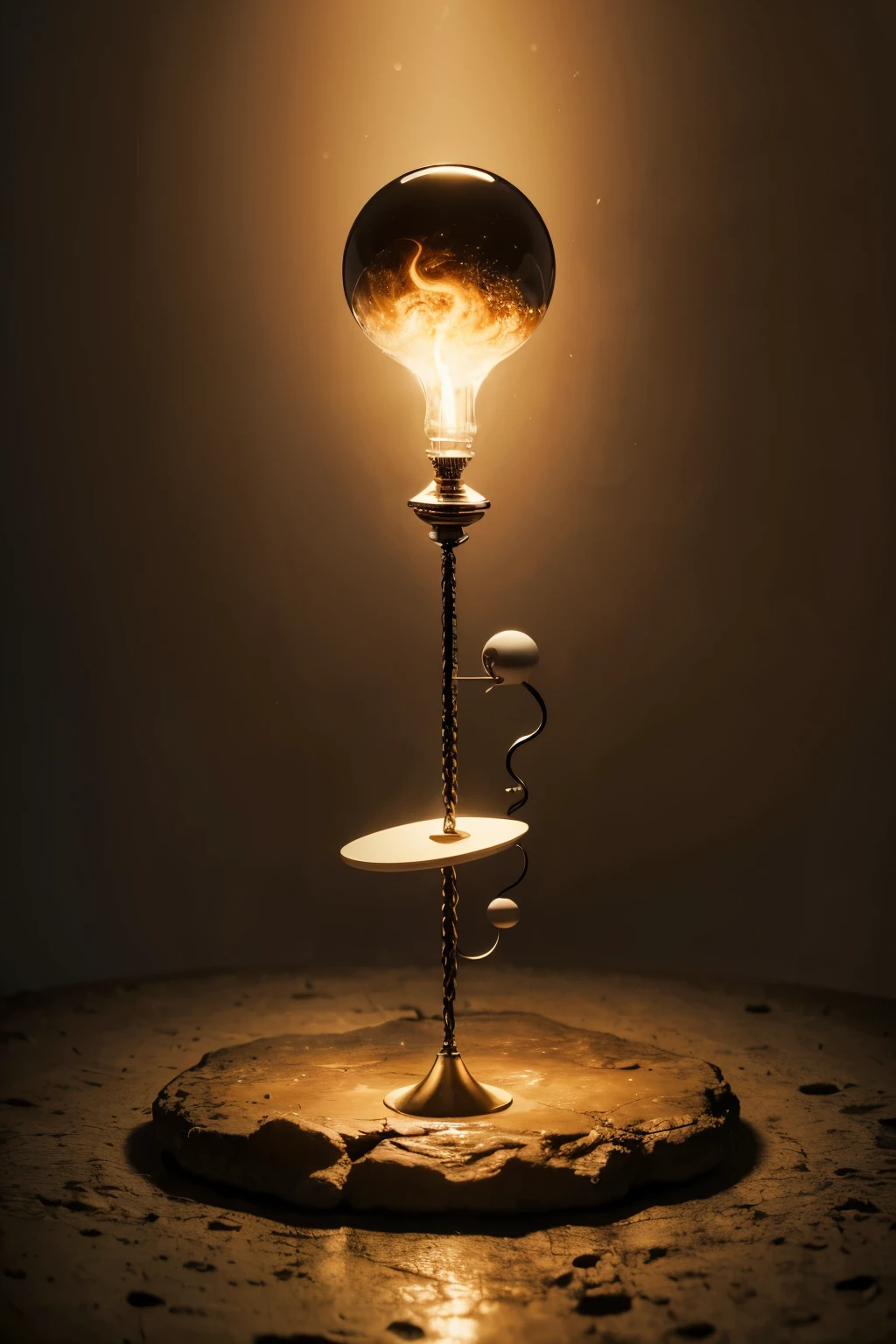 ((best qualityer)), ((work of art)), (detailded), surrealist art about the creation of idea in the human mind