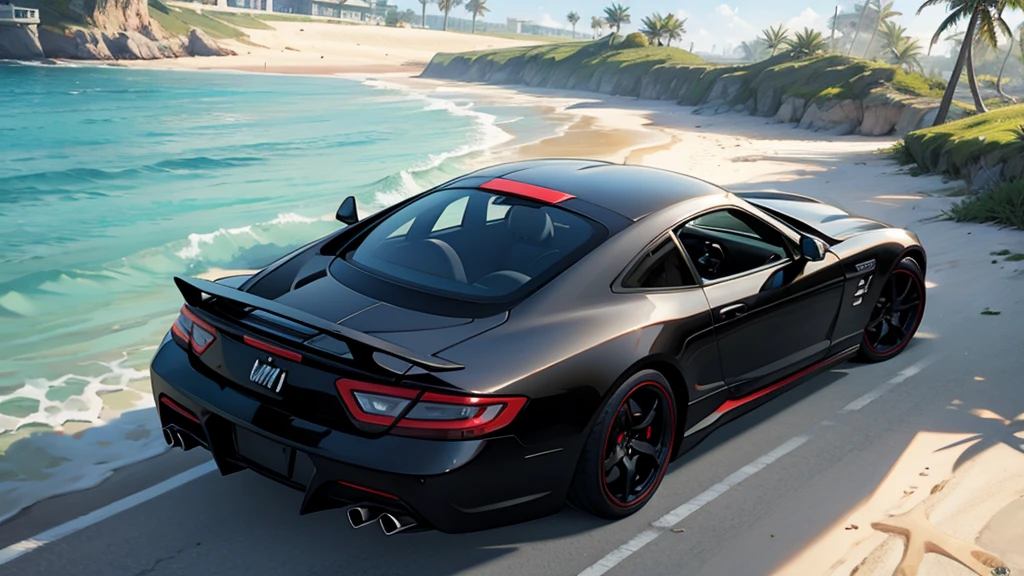 gta background, no character, background only, beach, palm