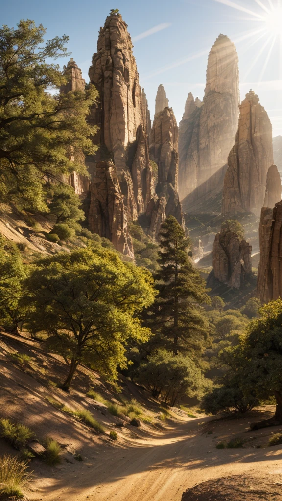 Illustration, Highly detailed, Sharp focus, 4k Hd, Neutral colors, Bounce light and soften shadows, Sunlight , Detailed light rays, Stunningly beautiful, no humans